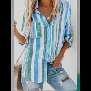 🌺 Tribal Style Summer Botton Down